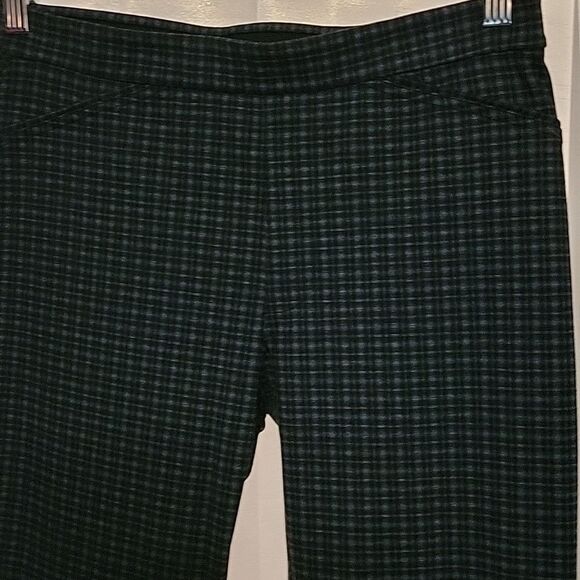 * HALSTON small plaid stretch pants - Picture 2 of 13